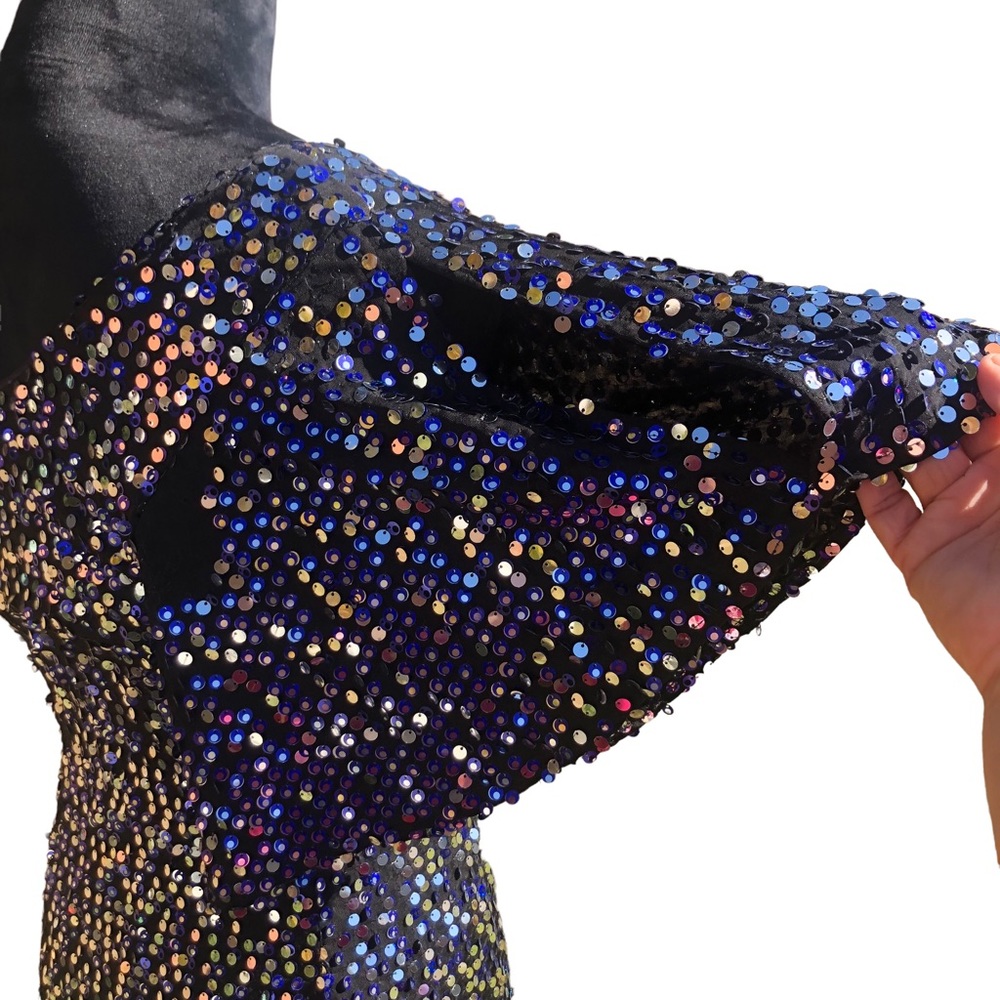 As U Wish One Shoulder Sequin Bodycon Dress size Large - Picture 6 of 14